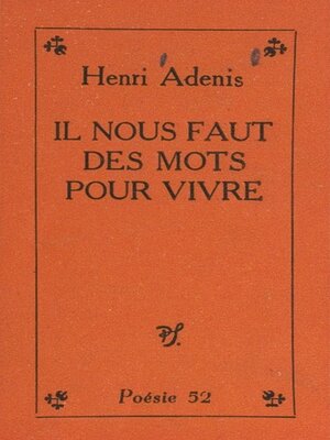 cover image of Il nous faut des mots pour vivre